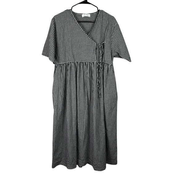 Olive Clothing Faye Ribbon Dress Cotton Gingham Ties UK - Picture 4 of 13